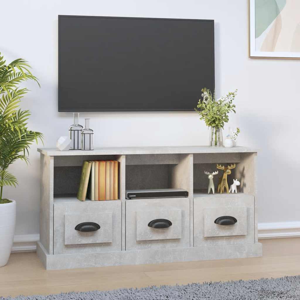 Vidaxl tv-meubel 100x35x50 cm bewerkt hout betongrijs