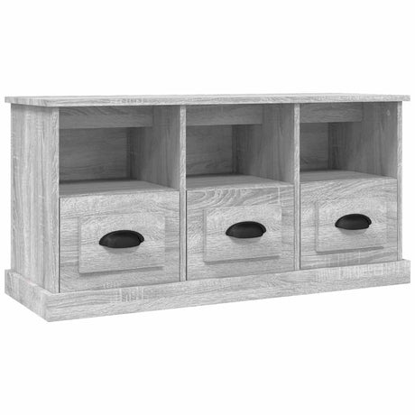 Vidaxl tv-meubel 100x35x50 cm bewerkt hout grijs sonoma eikenkleurig