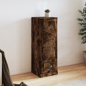Vidaxl hoge kast 36x35,5x103,5 cm bewerkt hout gerookt eikenkleurig