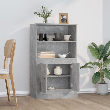 Vidaxl hoge kast 60x35,5x103,5 cm bewerkt hout betongrijs