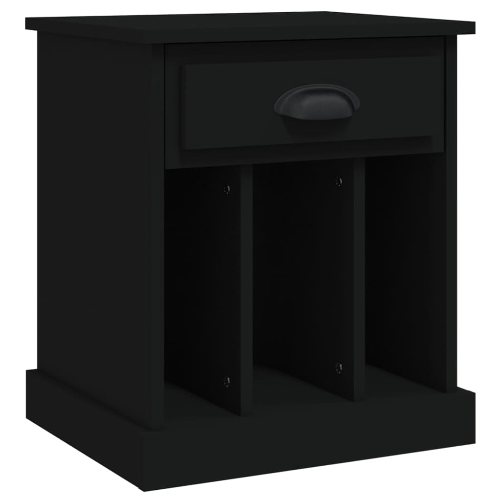 Vidaxl nachtkastje 43x36x50 cm zwart