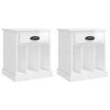 Vidaxl nachtkastjes 2 st 43x36x50 cm hoogglans wit