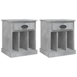 Vidaxl nachtkastjes 2 st 43x36x50 cm betongrijs