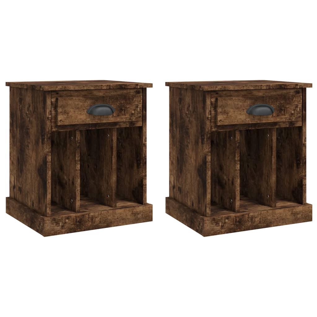 Vidaxl nachtkastjes 2 st 43x36x50 cm gerookt eikenkleurig