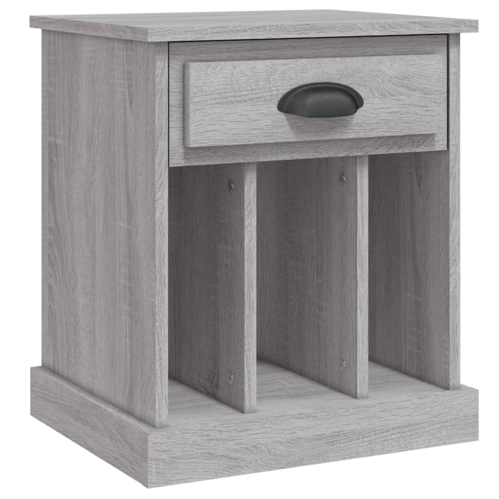 Vidaxl nachtkastje 43x36x50 cm grijs sonoma eikenkleurig