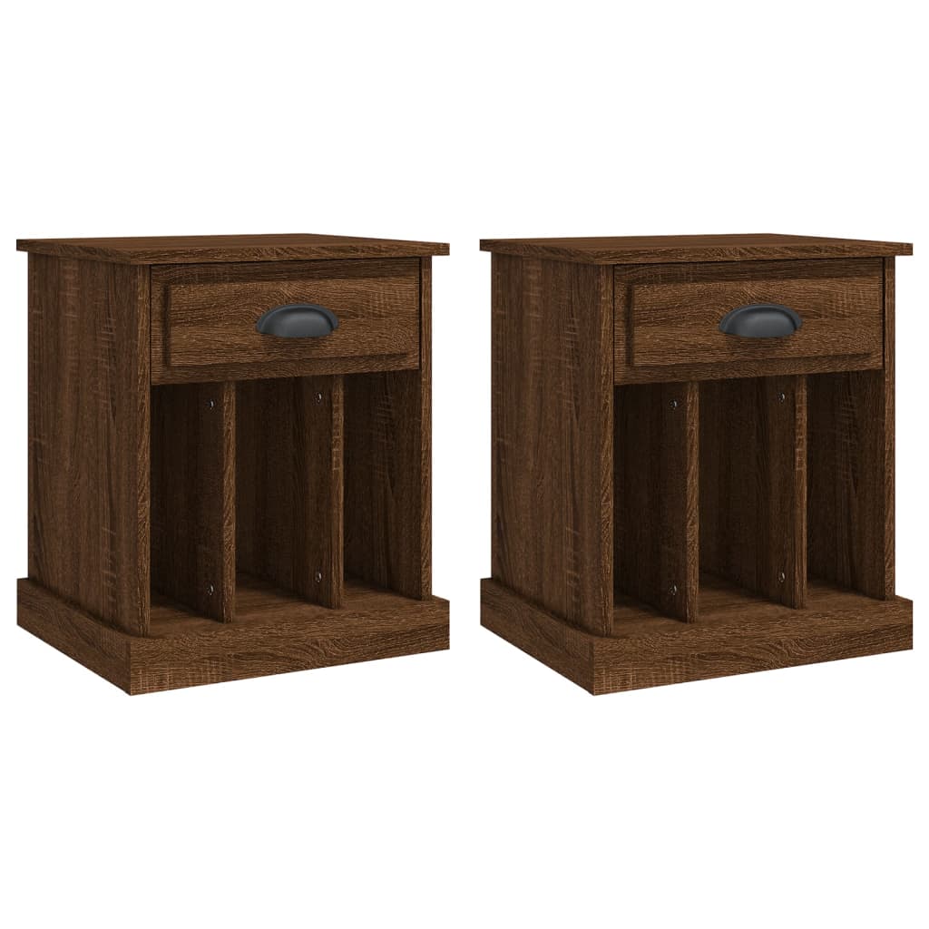 Vidaxl nachtkastjes 2 st 43x36x50 cm bruin eikenkleur