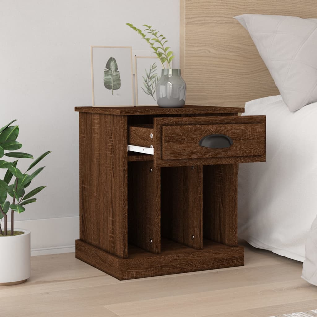 Vidaxl nachtkastjes 2 st 43x36x50 cm bruin eikenkleur