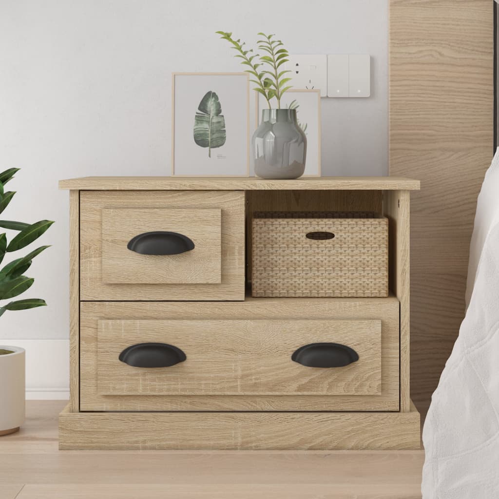 Vidaxl nachtkastje 60x39x45 cm sonoma eikenkleurig