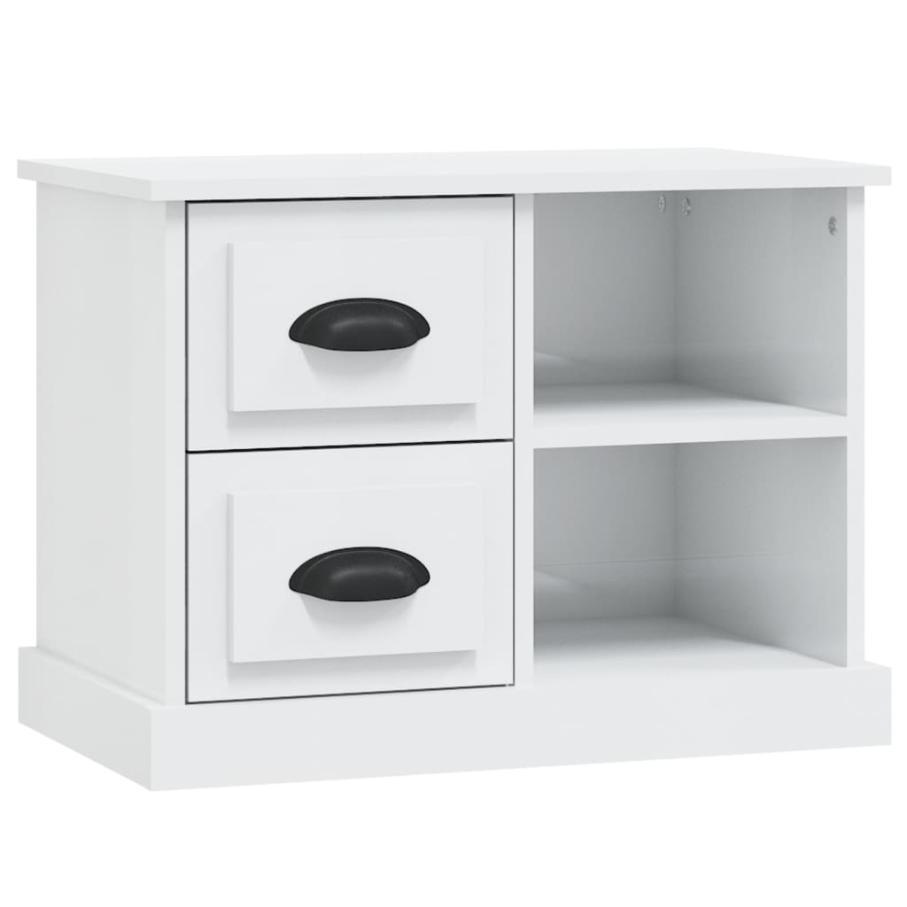 Vidaxl nachtkastje 60x35,5x45 cm hoogglans wit