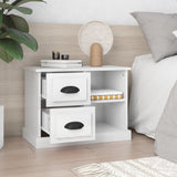 Vidaxl nachtkastje 60x35,5x45 cm hoogglans wit