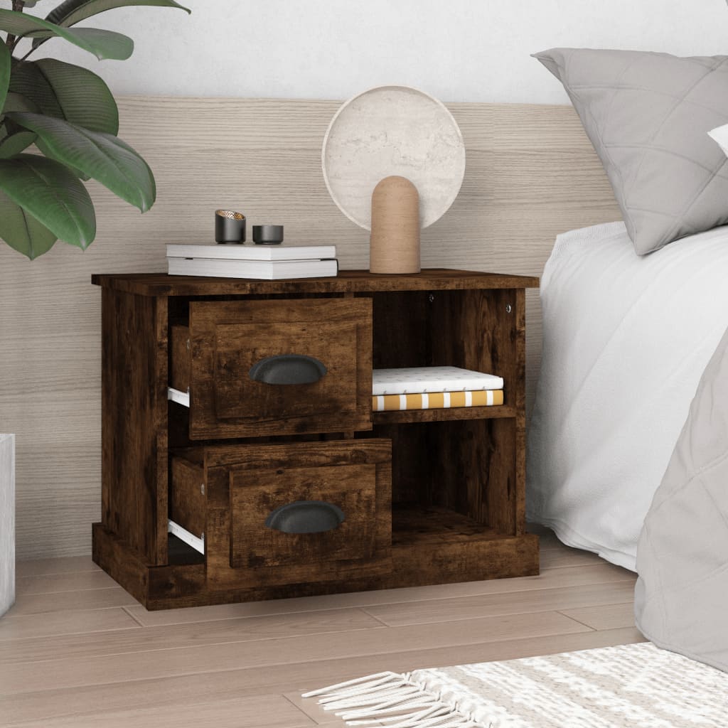 Vidaxl nachtkastje 60x35,5x45 cm gerookt eikenkleurig