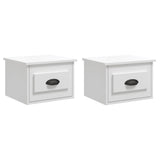 Vidaxl nachtkastjes 2 st wandgemonteerd 41,5x36x28 cm hoogglans wit
