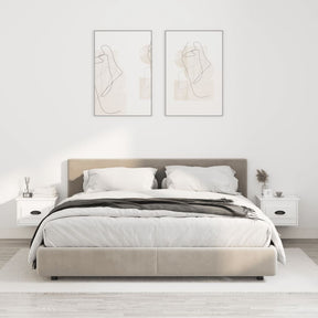 Vidaxl nachtkastjes 2 st wandgemonteerd 41,5x36x28 cm hoogglans wit