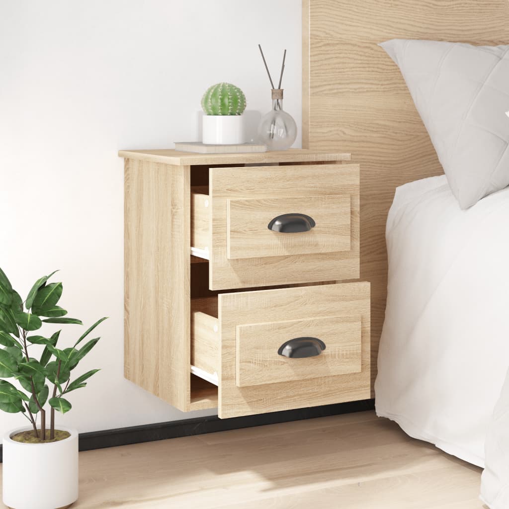 Vidaxl nachtkastje wandgemonteerd 41,5x36x53 cm sonoma eikenkleurig