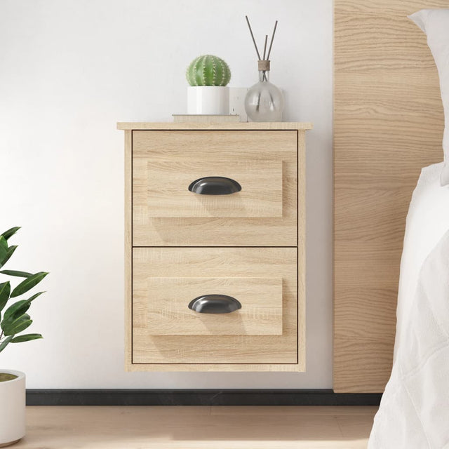 Vidaxl nachtkastje wandgemonteerd 41,5x36x53 cm sonoma eikenkleurig