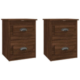 Vidaxl nachtkastjes 2 st wandgemonteerd 41,5x36x53 cm bruin eikenkleur