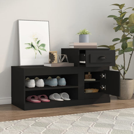 Vidaxx Schuhschrank 100x42x60 cm lackiertes Holz schwarz