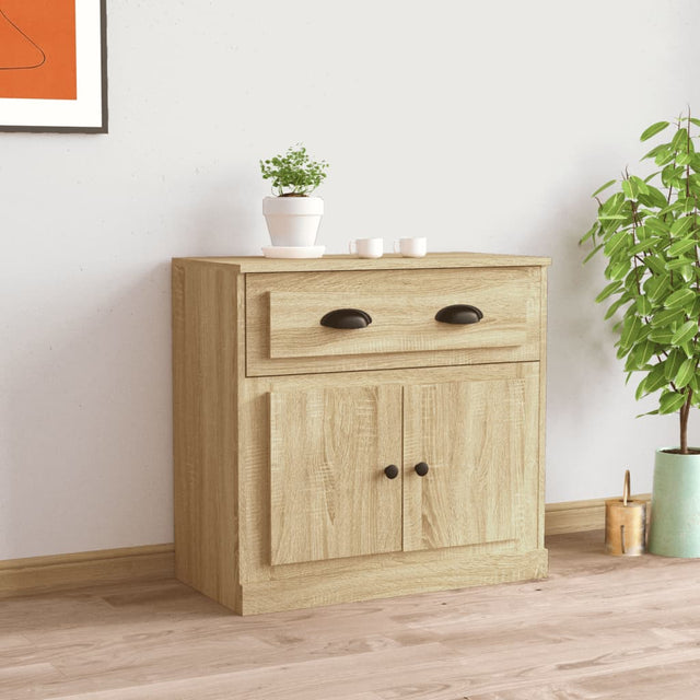 Vidaxl dressoir 70x35,5x67,5 cm bewerkt hout sonoma eikenkleurig