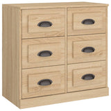 Vidaxl dressoir 70x35,5x67,5 cm bewerkt hout sonoma eikenkleurig