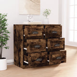 Vidaxl dressoir 70x35,5x67,5 cm bewerkt hout gerookt eikenkleurig