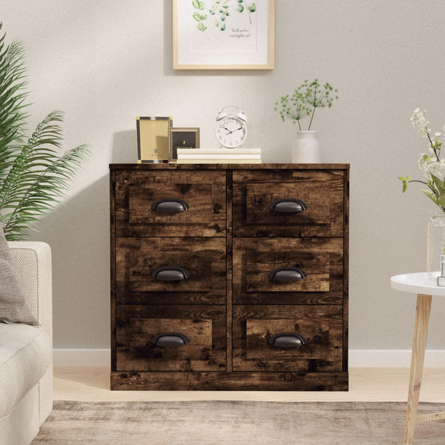 Vidaxl dressoir 70x35,5x67,5 cm bewerkt hout gerookt eikenkleurig