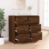 Vidaxl dressoir 70x35,5x67,5 cm bewerkt hout bruin eikenkleur