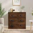 Vidaxl dressoir 70x35,5x67,5 cm bewerkt hout bruin eikenkleur