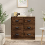 Vidaxl dressoir 70x35,5x67,5 cm bewerkt hout bruin eikenkleur