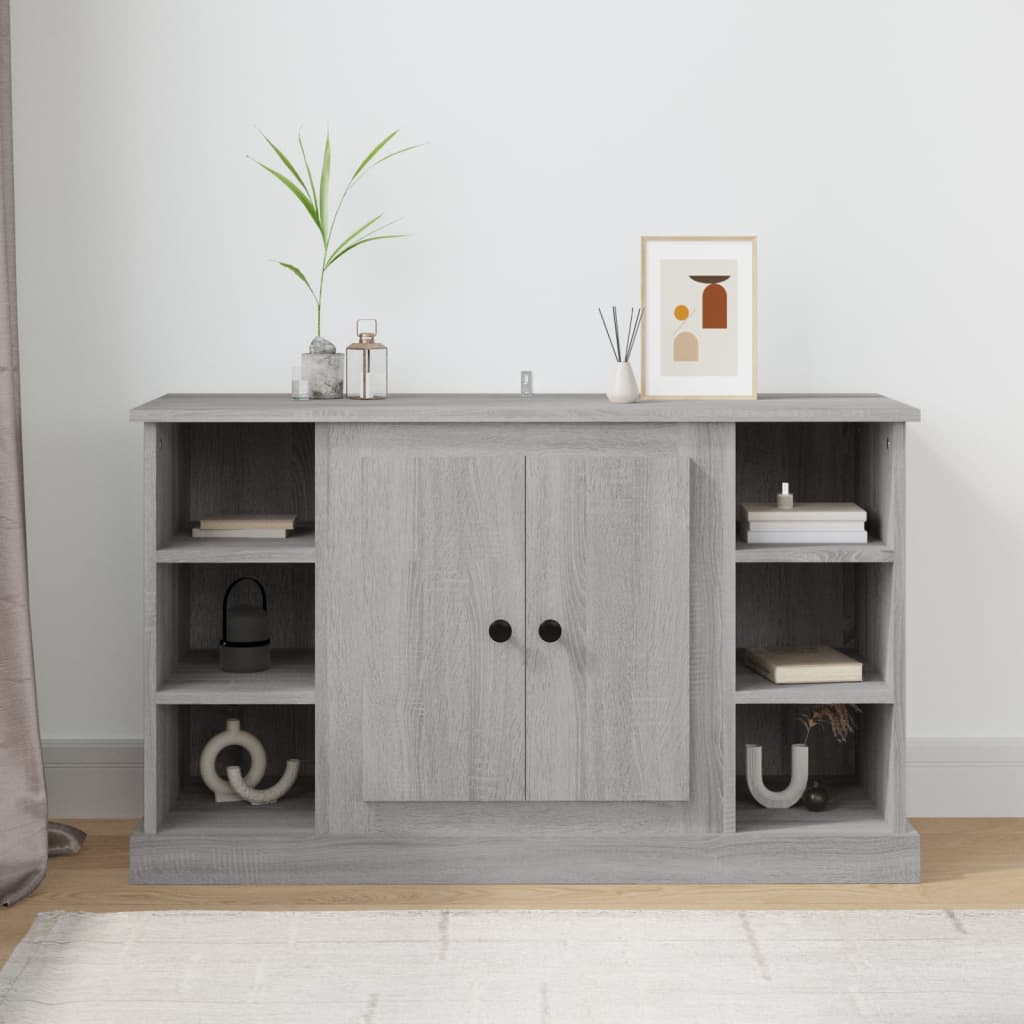 Vidaxl dressoir 100x35,5x60 cm bewerkt hout grijs sonoma eikenkleurig