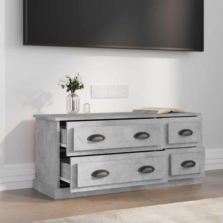 Vidaxl tv-meubel 100x35,5x45 cm bewerkt hout betongrijs