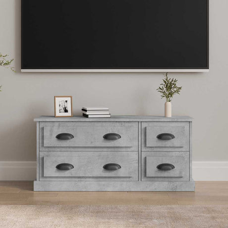 Vidaxl tv-meubel 100x35,5x45 cm bewerkt hout betongrijs