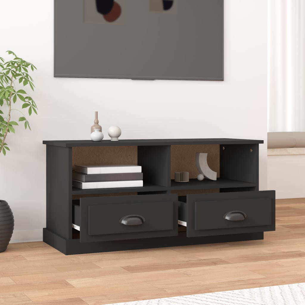 Vidaxl tv-meubel 93x35,5x45 cm bewerkt hout zwart