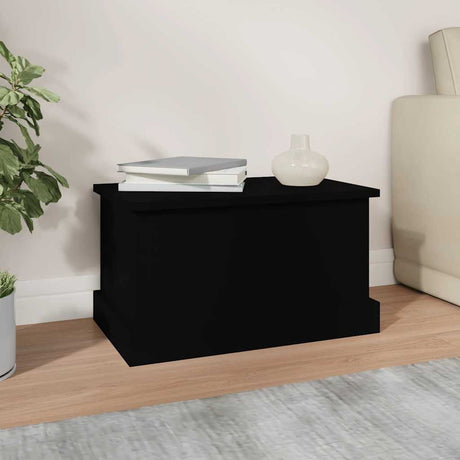 Vidaxl opbergbox 50x30x28 cm bewerkt hout zwart