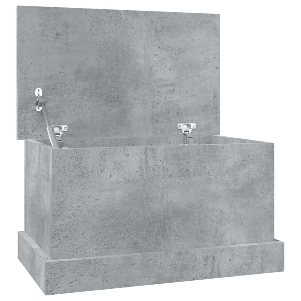 Vidaxl opbergbox 50x30x28 cm bewerkt hout betongrijs