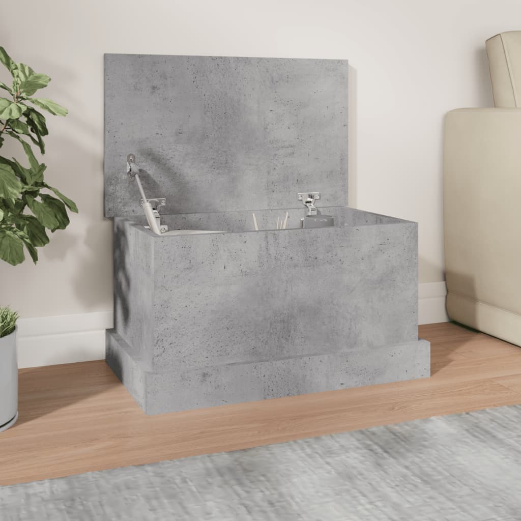 Vidaxl opbergbox 50x30x28 cm bewerkt hout betongrijs