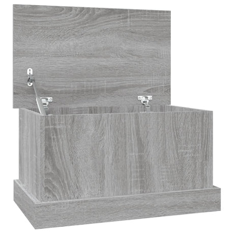 Vidaxl opbergbox 50x30x28 cm bewerkt hout grijs sonoma eikenkleurig