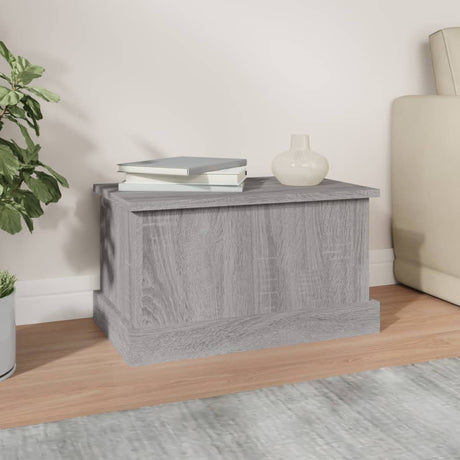 Vidaxl opbergbox 50x30x28 cm bewerkt hout grijs sonoma eikenkleurig
