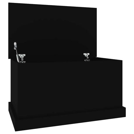 Vidaxl opbergbox 70x40x38 cm bewerkt hout zwart