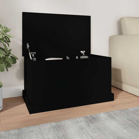 Vidaxl opbergbox 70x40x38 cm bewerkt hout zwart