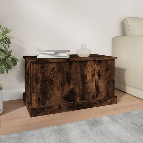 Vidaxl opbergbox 70x40x38 cm bewerkt hout gerookt eikenkleurig