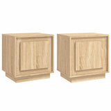 Vidaxl nachtkastjes 2 st 44x35x45 cm bewerkt hout sonoma eikenkleurig