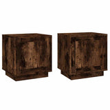 Vidaxl nachtkastjes 2 st 44x35x45 cm bewerkt hout gerookt eikenkleurig