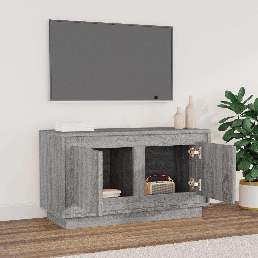 Vidaxl tv-meubel 80x35x45 cm bewerkt hout grijs sonoma eikenkleurig