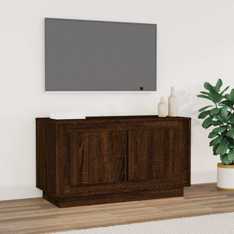 Vidaxl tv-meubel 80x35x45 cm bewerkt hout bruin eikenkleur