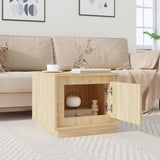 Vidaxl salontafel 51x50x44 cm bewerkt hout sonoma eikenkleurig