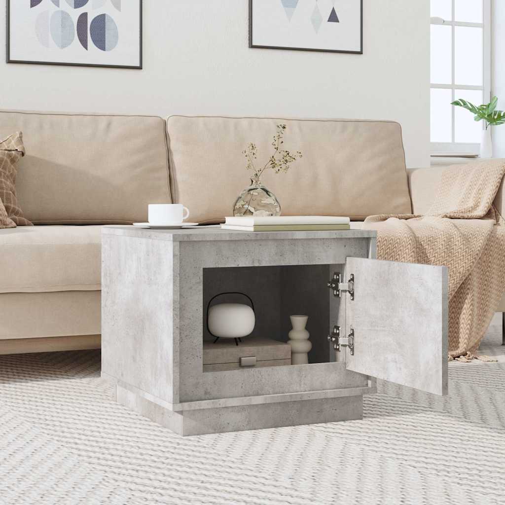Vidaxl salontafel 51x50x44 cm bewerkt hout betongrijs