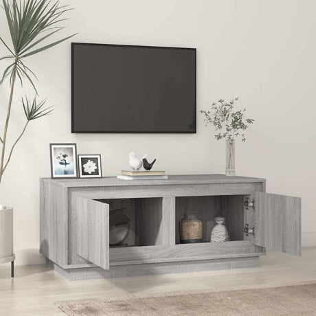Vidaxl salontafel 102x50x44 cm bewerkt hout grijs sonoma eikenkleurig
