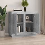 Vidaxl dressoir 80x34x75 cm bewerkt hout betongrijs