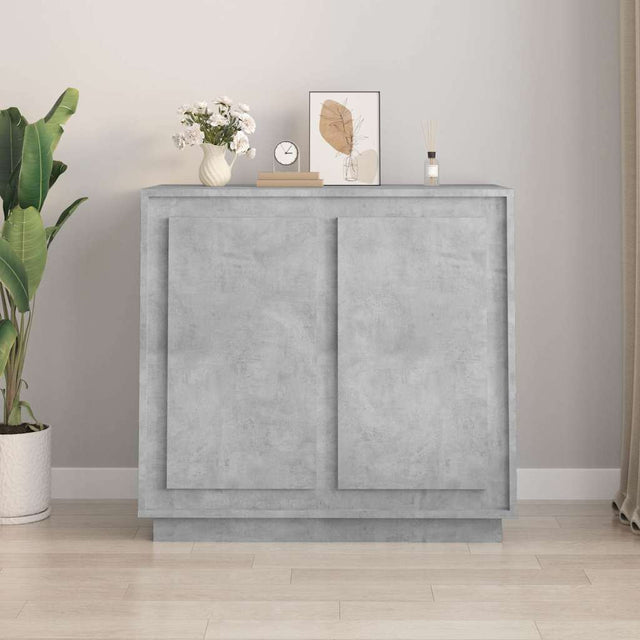 Vidaxl dressoir 80x34x75 cm bewerkt hout betongrijs