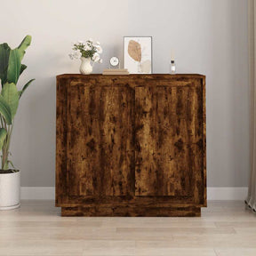 Vidaxl dressoir 80x34x75 cm bewerkt hout gerookt eikenkleurig